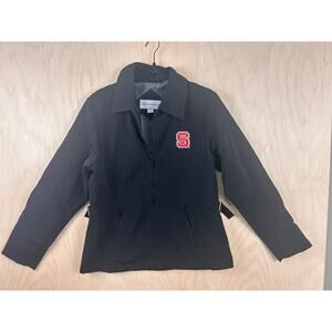 Port Authority NC State Wolfpack Jacket Womens Small Black Zip Front